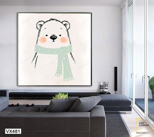 Tranh Chú Gấu Dễ Thương - VX481