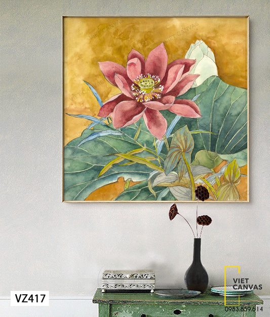 Tranh Hoa Sen Nở Rộ - VZ417