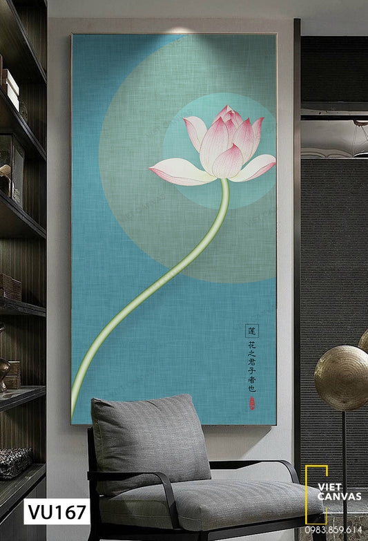 Tranh Hoa Sen Và Vòng Tròn - VU167
