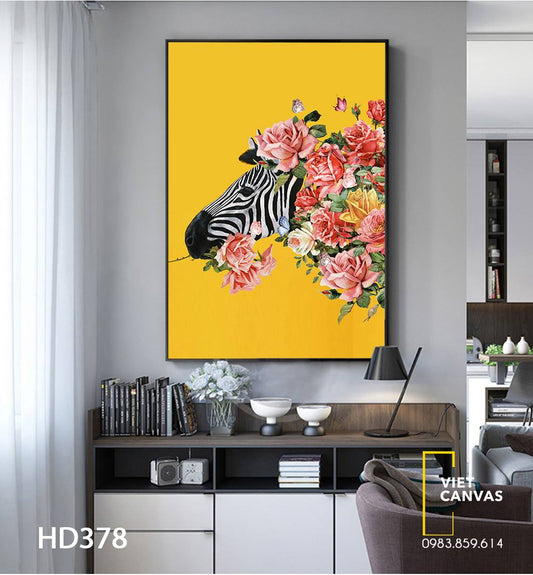 Tranh Hoa Và Ngựa - HD378