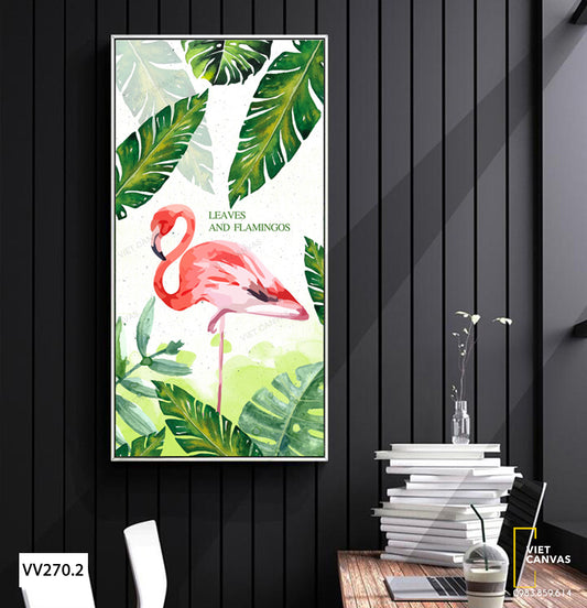 Tranh Hồng Hạc Và Lá Xanh - VV270.2