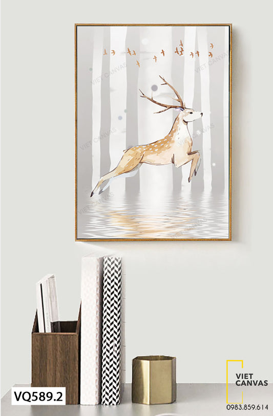 Tranh Hươu Chạy - VQ589.2