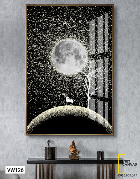 Tranh Hươu Trên Cung Trăng - VW126