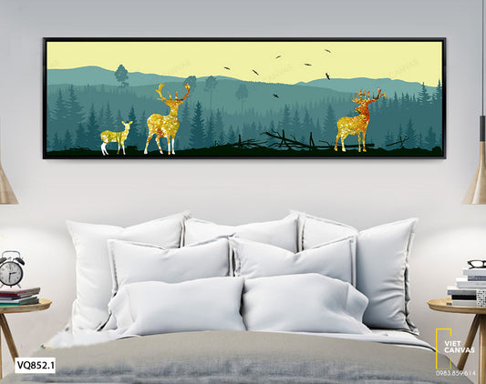 Tranh Hươu Trên Đồi - VQ852.1