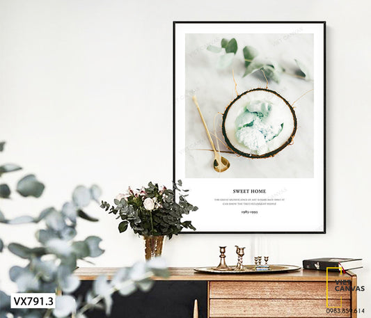 Tranh Kem Dừa Mát Lạnh - VX791.3