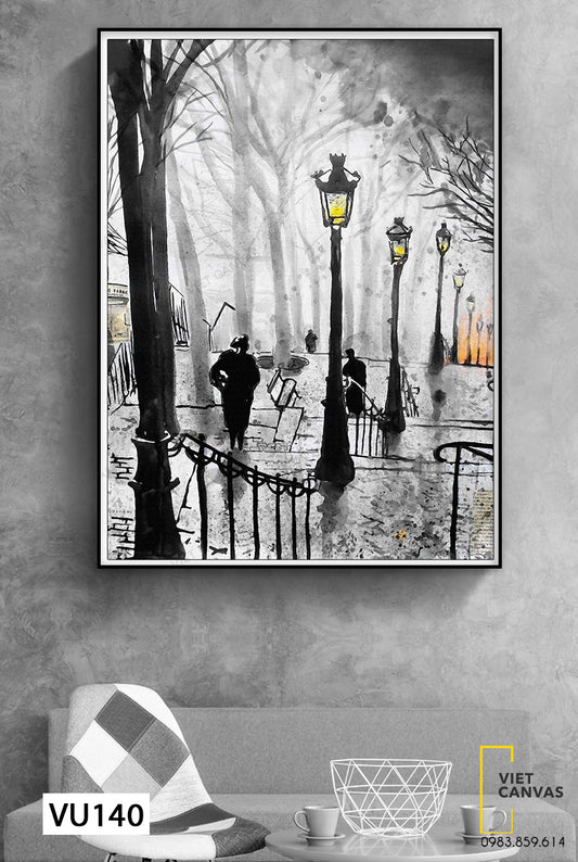 Tranh Khu Phố Cổ Điển - VU140