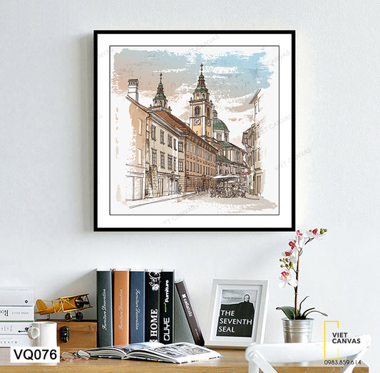 Tranh Khu Phố Ở Luân Đôn - VQ076