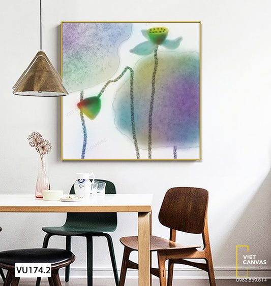 Tranh Lá Và Đài Sen - VU174.2