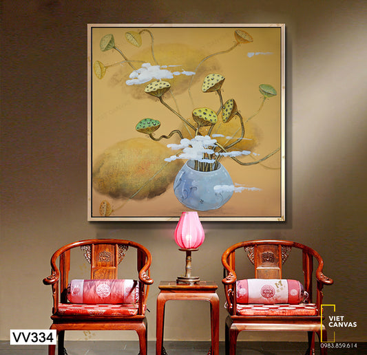 Tranh Lọ Gương Sen - VV334