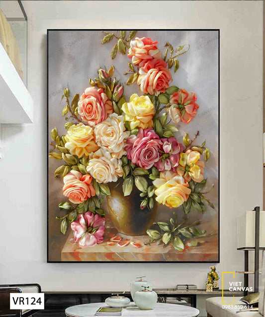 Tranh Lọ Hoa Hồng - VR124