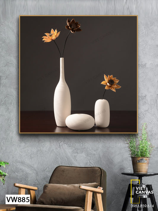 Tranh Lọ Hoa Trắng - VW885
