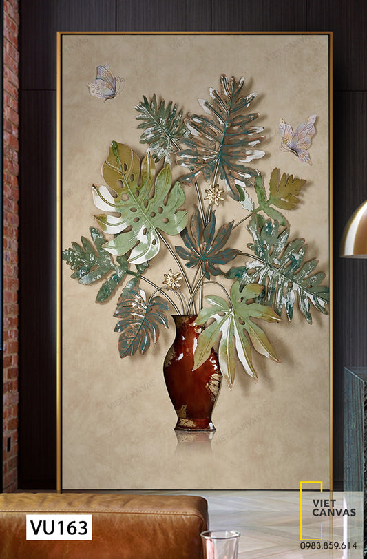Tranh Lọ Lá Cây Xanh - VU163