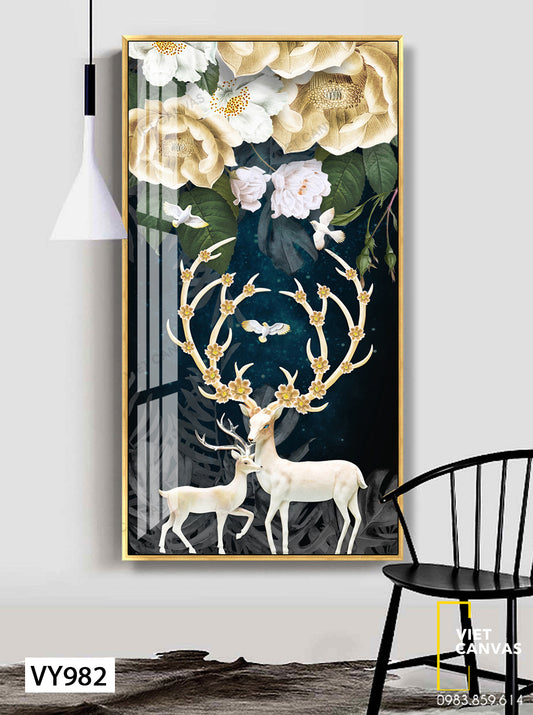 Tranh Mẹ Con Nhà Hươu - VY982