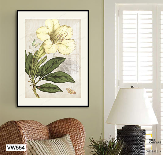 Tranh Nhành Cây Hoa Trắng Tỏa Hương - VW554