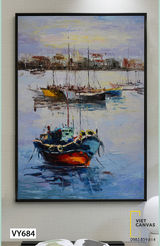 Tranh Những Chiếc Thuyền Trên Sông - VY684