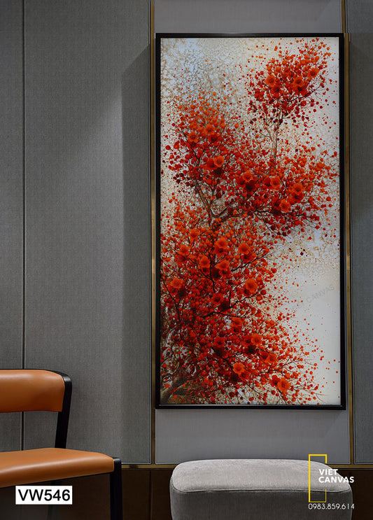 Tranh Những Chùm Hoa Đỏ Thắm - VW546