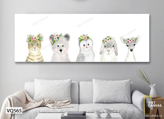 Tranh Những Con Vật Cài Hoa - VQ565