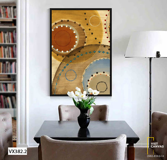 Tranh Những Vòng Tròn Chấm Bi - VX382.2