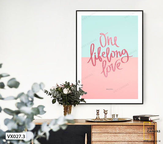 Tranh Quotes Trên Nền Xanh Hồng - VX027.3