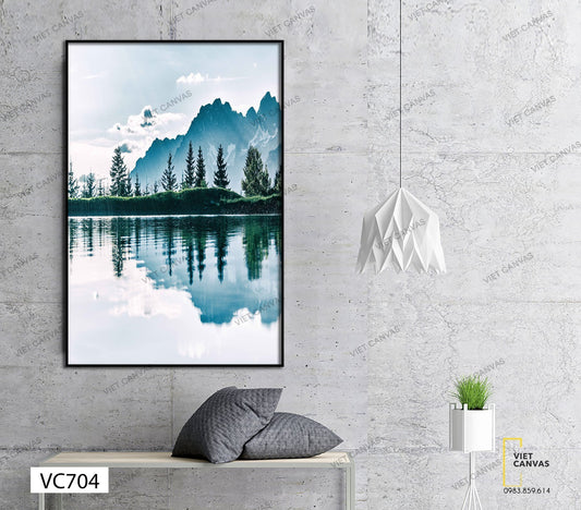 Tranh Rừng Thông Bên Bờ Hồ - VC704