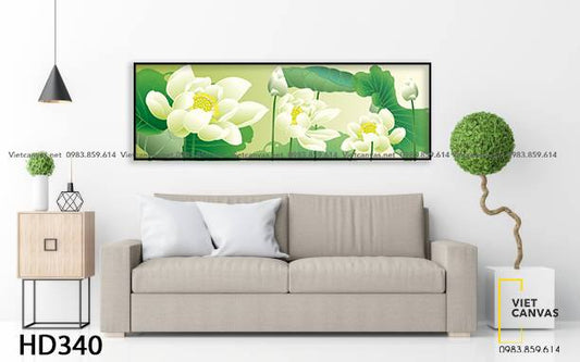 Tranh Sen Tươi Mát - HD340