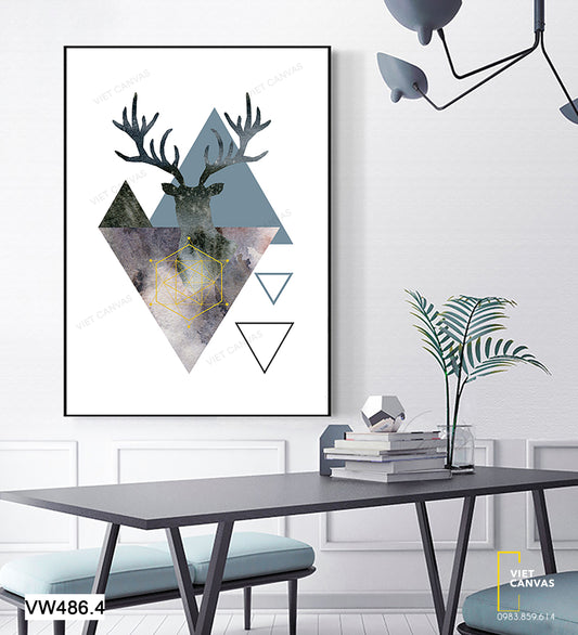 Tranh Sừng Hươu Và Hình Tam Giác - VW486.4