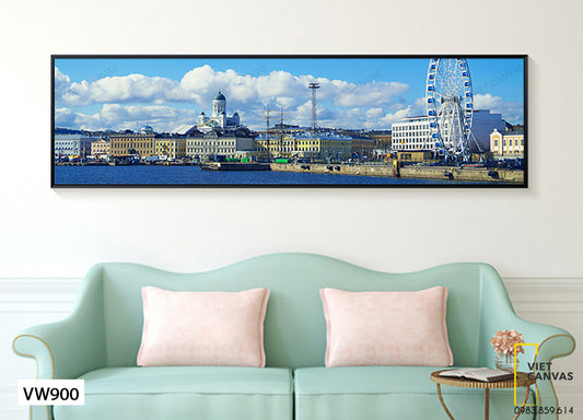 Tranh Thành Phố Và Dòng Sông - VW900