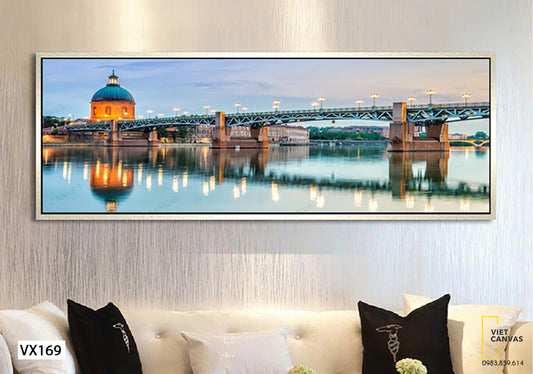 Tranh Thắp Sáng Ánh Đèn Lung Linh Trên Chiếc Cầu - VX169