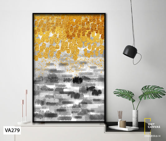 Tranh Trừu Tượng Vàng Xám - VA279