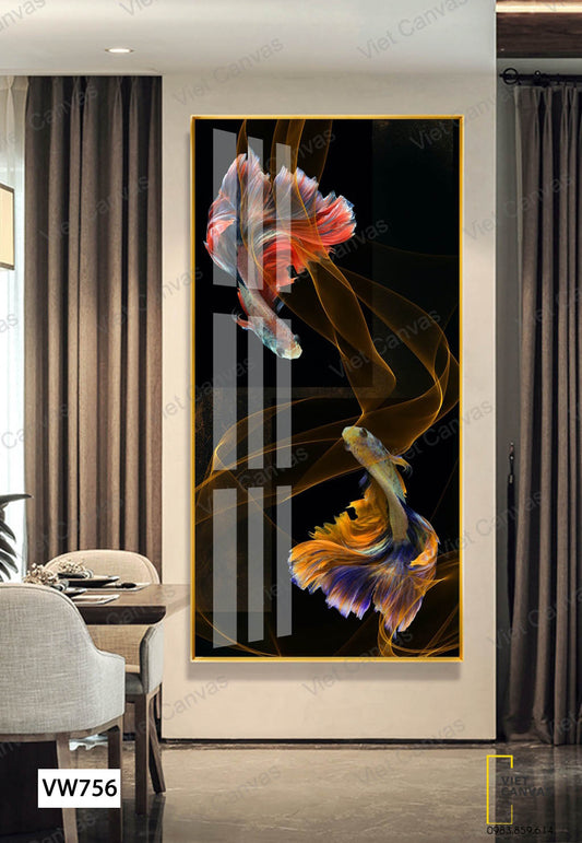 Tranh 2 Con Cá Kỳ Diệu - VW756