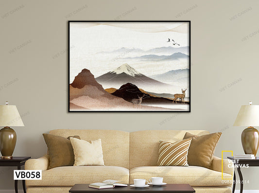 Tranh Cảnh Núi Hoang Vu - VB058