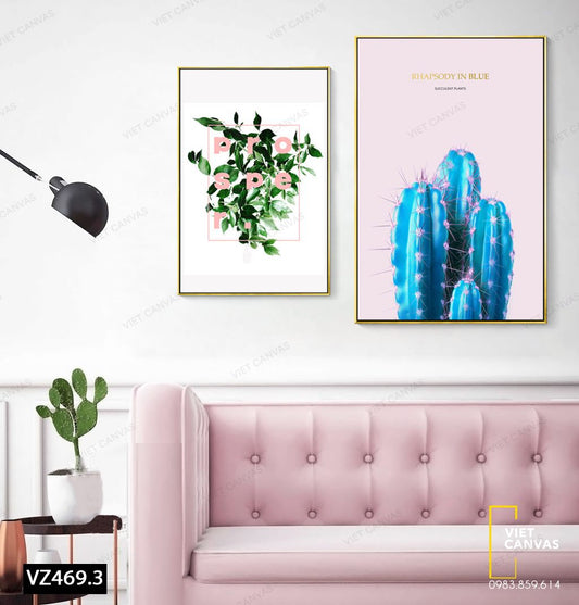 Bộ 2 Tranh Hoa Lá Và Xương Rồng - VZ469.3