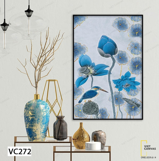 Tranh Đóa Sen Trong Ao - VC272