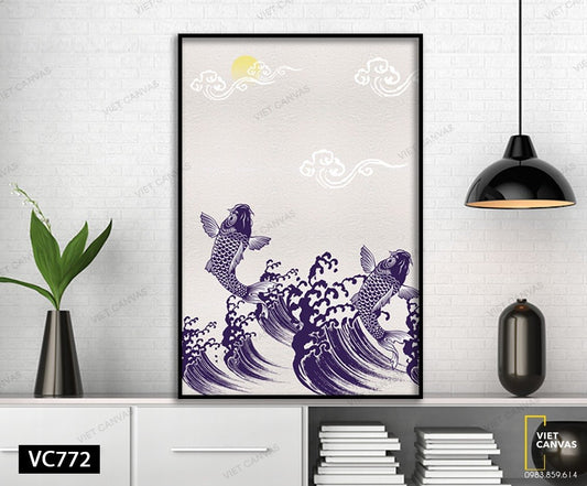 Tranh Đôi Cá Chép - VC772
