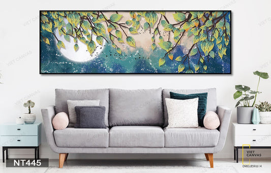 Tranh Nhành Cây Dưới Bóng Trăng - NT445