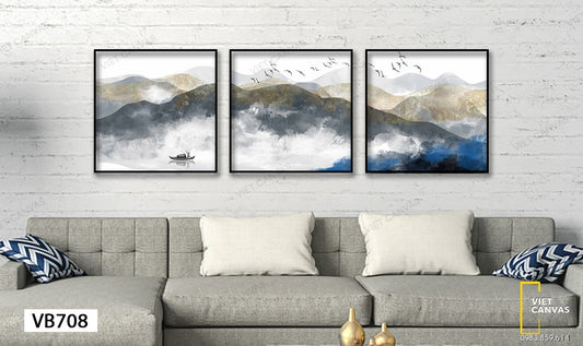 Bộ 3 Tranh Núi Non Hùng Vĩ - VB708