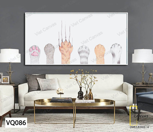 Tranh Bàn Chân Mèo - VQ086