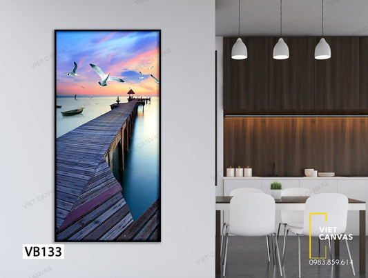 Tranh Bầu Trời Hừng Đông Lúc Bình Minh - VB133