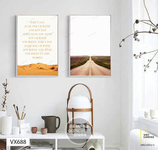 Bộ 2 Tranh Con Đường Và Quotes - VX688.1