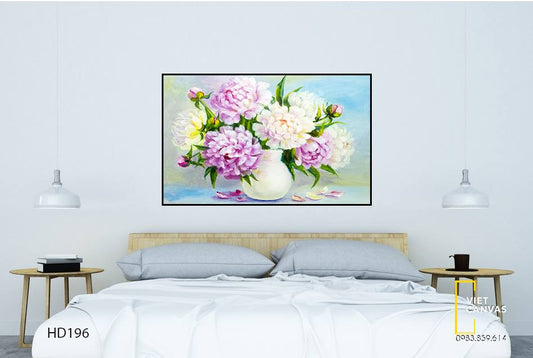 Tranh Bình Hoa Mẫu - HD196