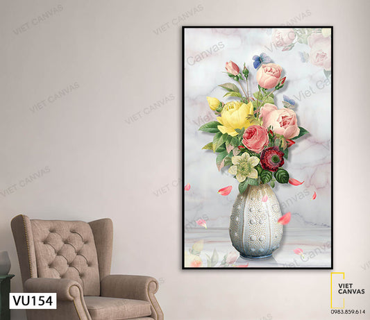 Tranh Bình Hoa Hồng - VU154