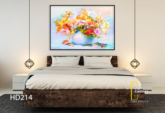 Tranh Bình Hoa Khoe Sắc - HD214