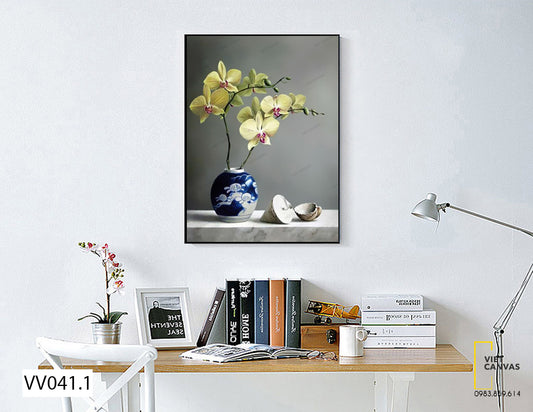 Tranh Bình Hoa Lan - VV041.1