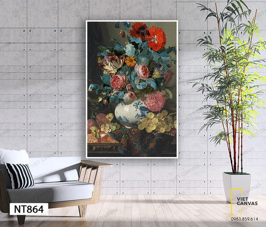 Tranh Bình Hoa Mẫu Đơn - NT864