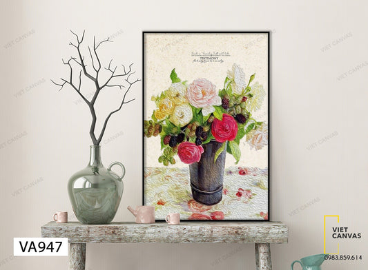 Tranh Bình Hoa Tao Nhã - VA947