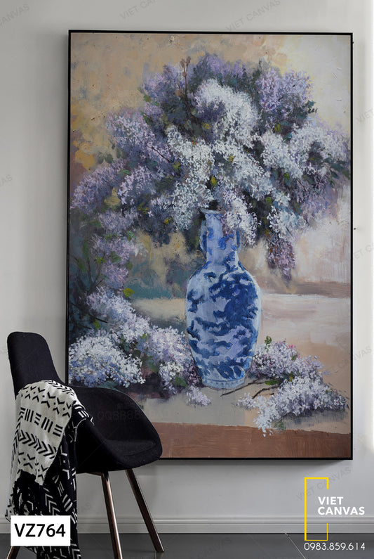 Tranh Bình Hoa Tím - VZ764