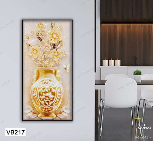 Tranh Bình Hoa Vàng Phú Qúy - VB217