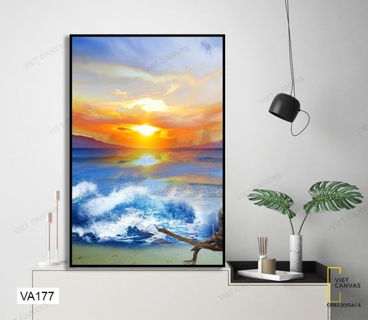 Tranh Ánh Bình Minh Trên Biển - VA177