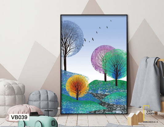 Tranh Bóng Cây Ngũ Sắc - VB039