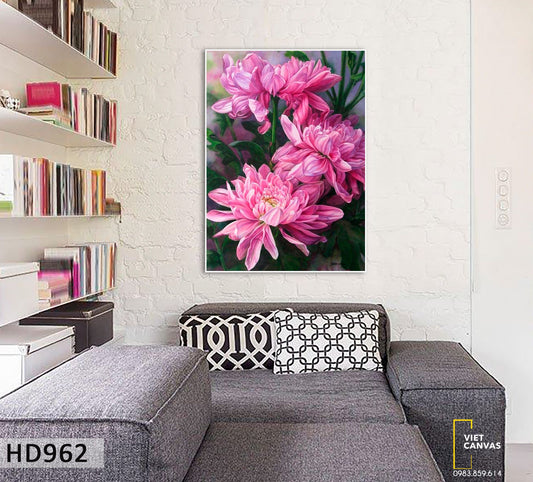 Tranh Bông Cúc Hồng - HD962